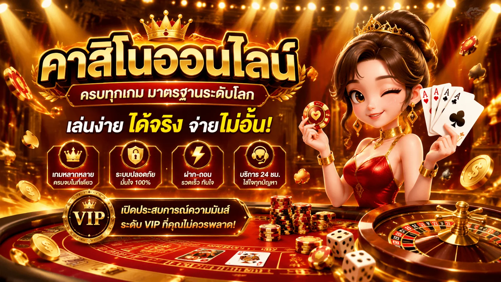 คาสิโนออนไลน์ถ่ายทอดสดและพนันกีฬาบน LuckySpin